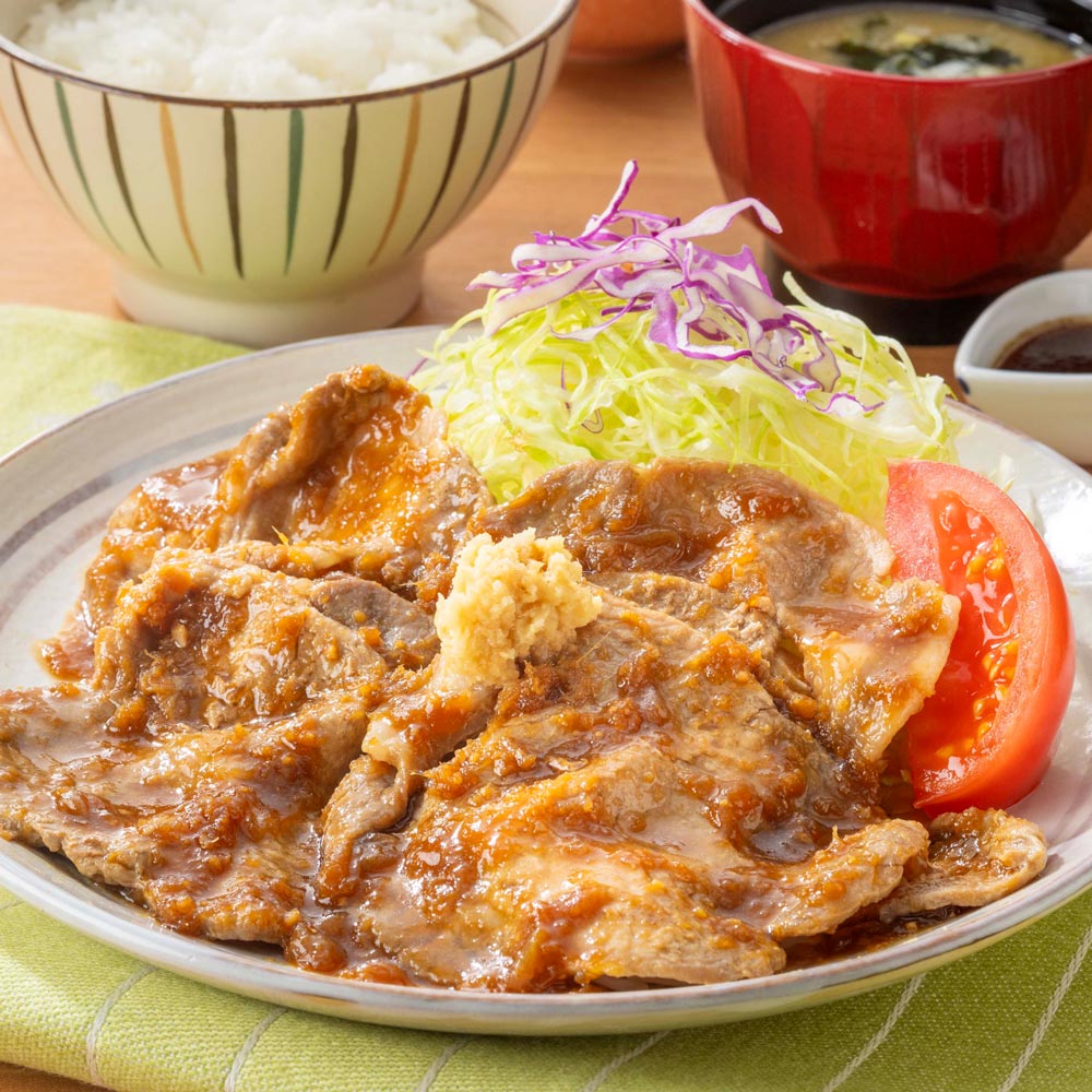 すりおろし生しょうがの豚肩ロース生姜焼き