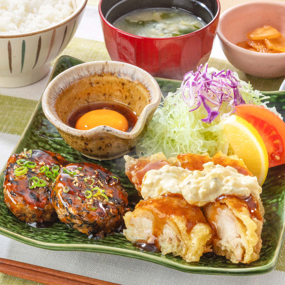 大戸屋風チキン南蛮とひじき入り鶏つくね 弁当