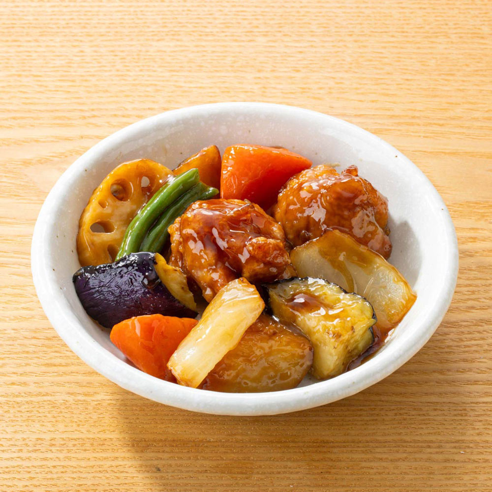 ミニ鶏の黒酢あん