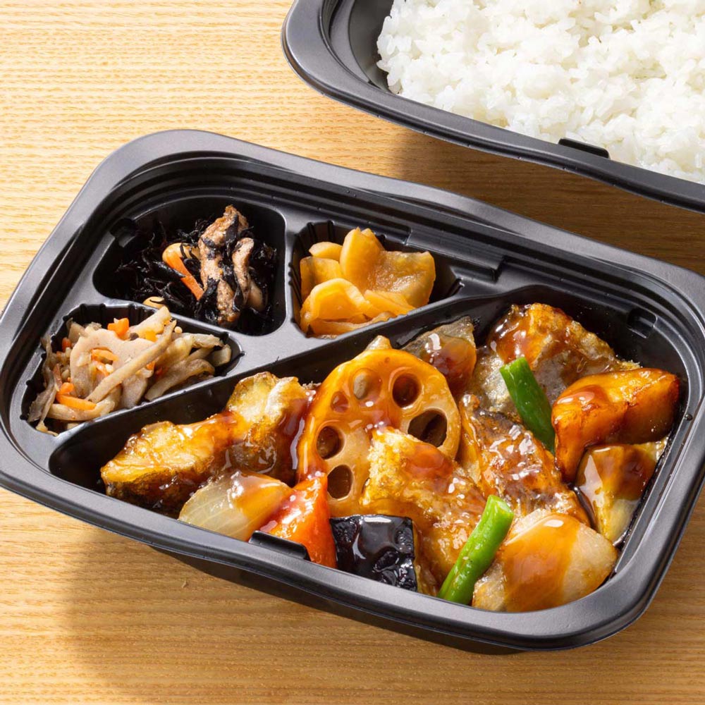 すけそう鱈と野菜の黒酢あん 弁当