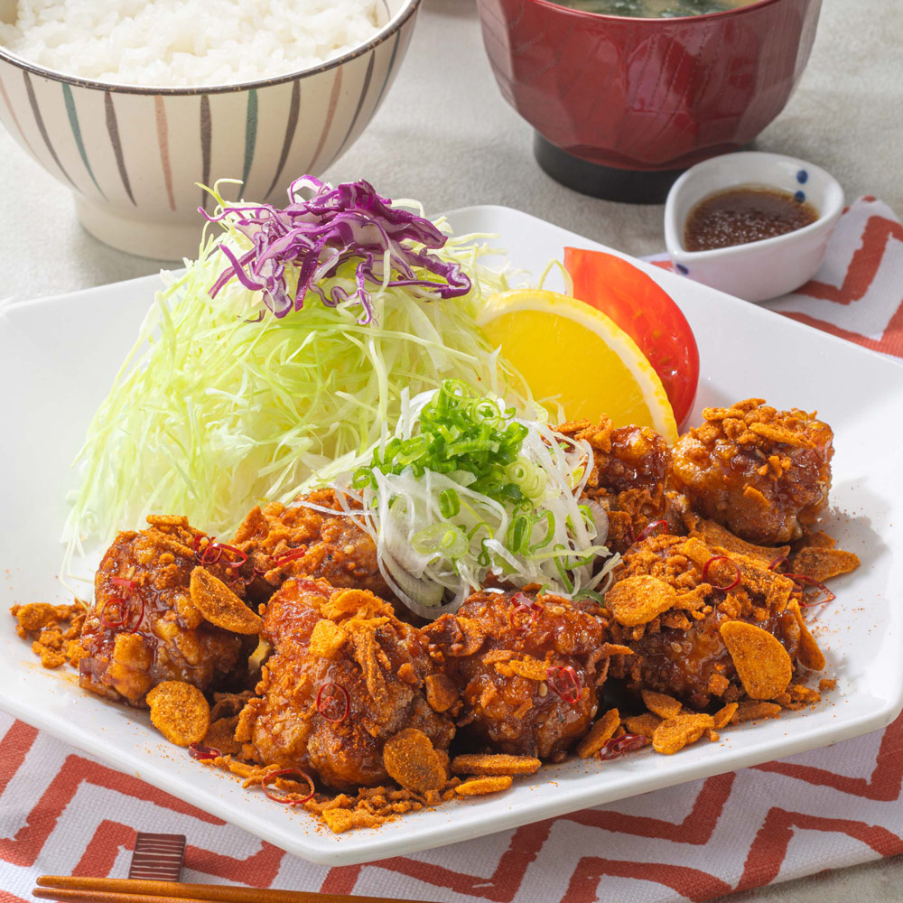 麻辣だれのスパイス唐揚げ