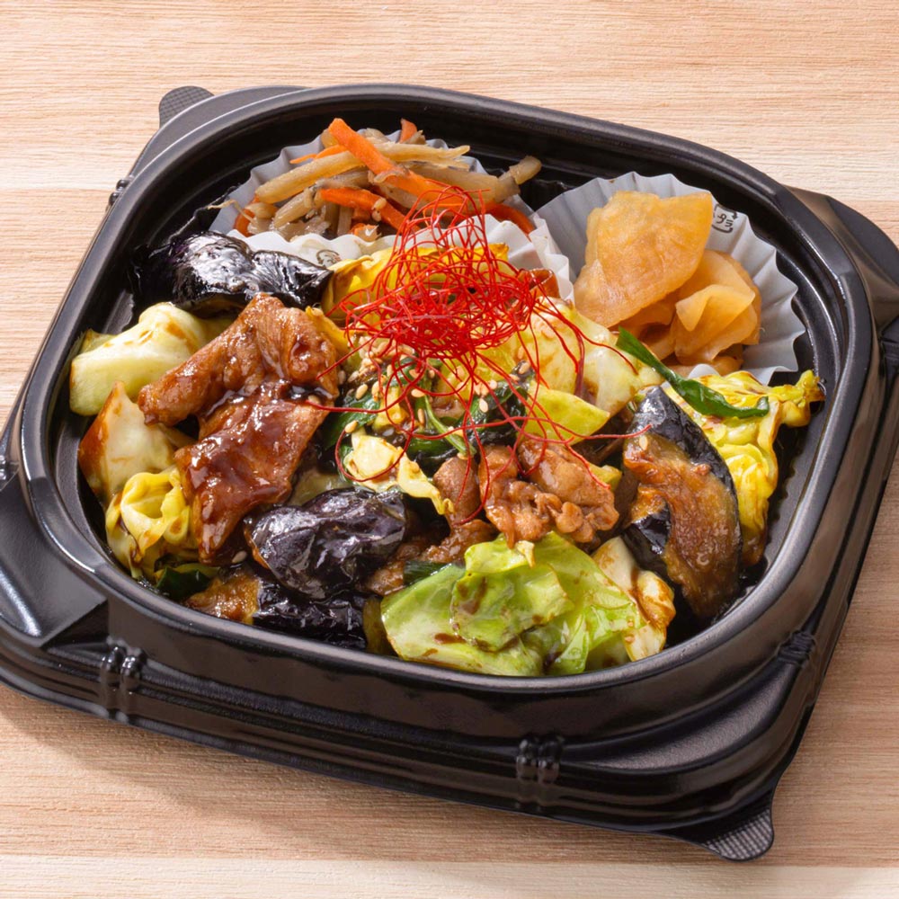 茄子と豚肉のコク旨味噌炒め 弁当
