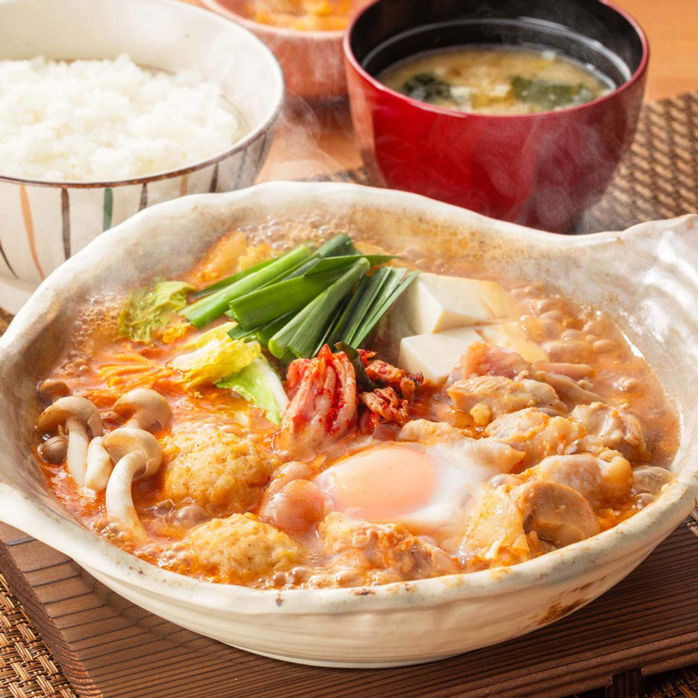 辛旨 鶏とつくねのキムチチゲ土鍋