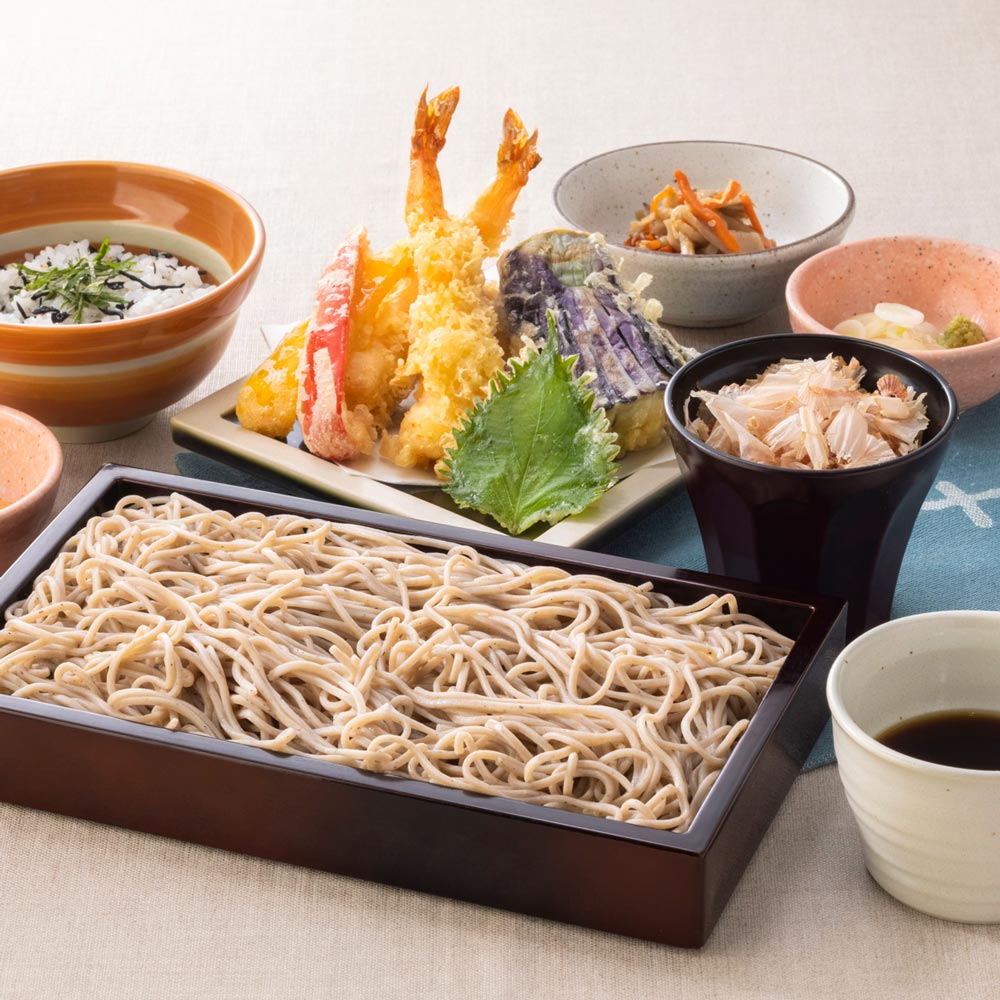 鰹本枯節と天ぷらせいろ蕎麦・うどん