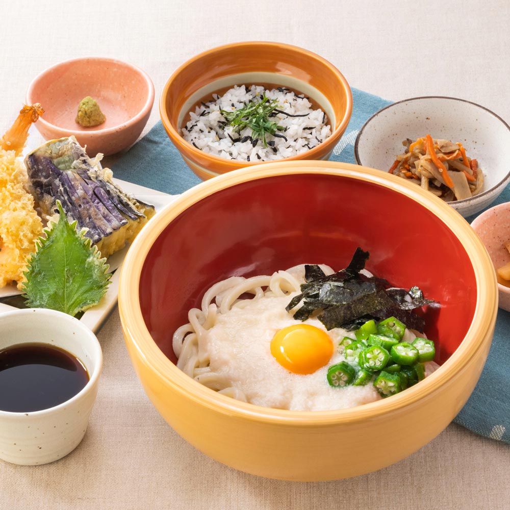 天ぷら月見山かけお膳 蕎麦・うどん