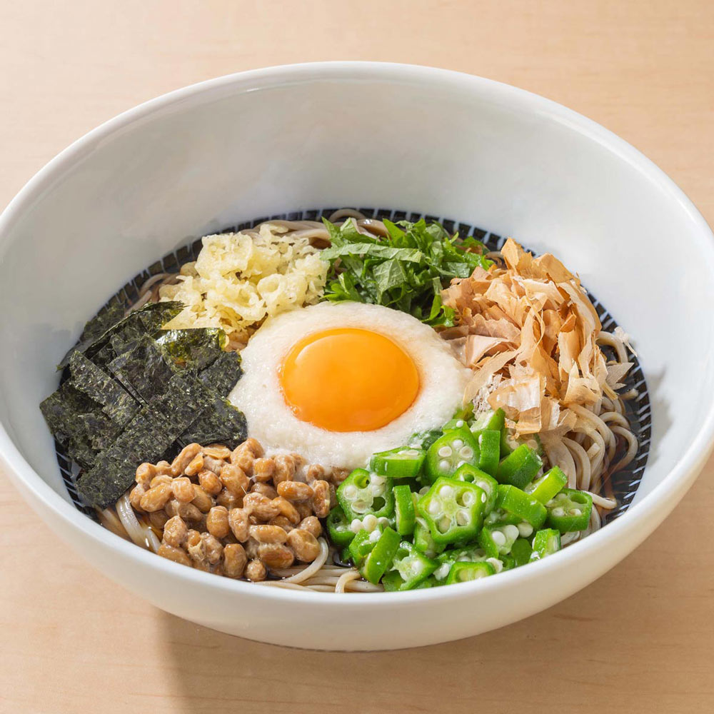 とろろとねばねば野菜のばくだんそば(冷) 小丼セット