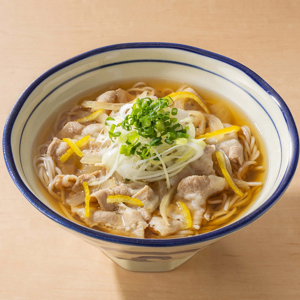 豚肉と柚子のねぎそば(温) 小丼セット