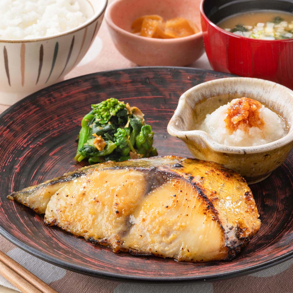 鰆の西京焼き 菜の花からし和え添え