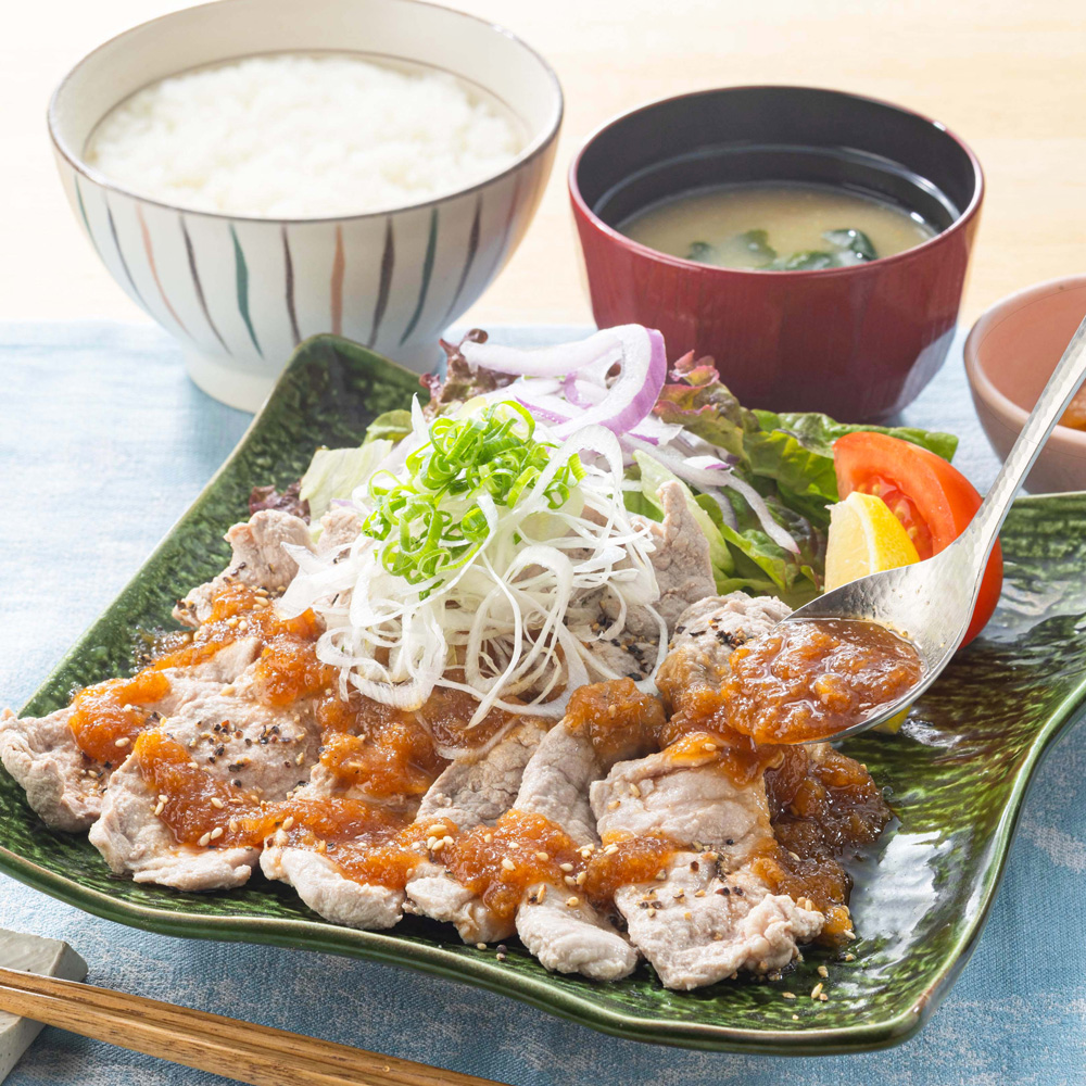 豚ヒレ肉の冷しゃぶ 〜おろしレモンだれ〜