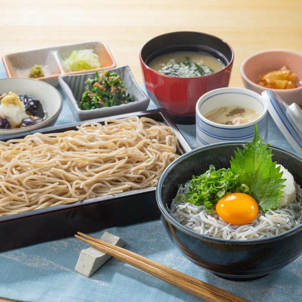 釜揚げ湘南しらす丼と蕎麦セット