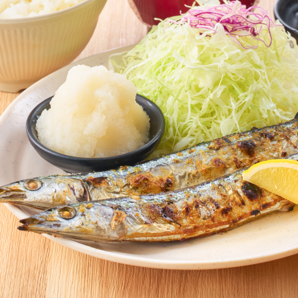 生さんまの炭火焼き(２尾)