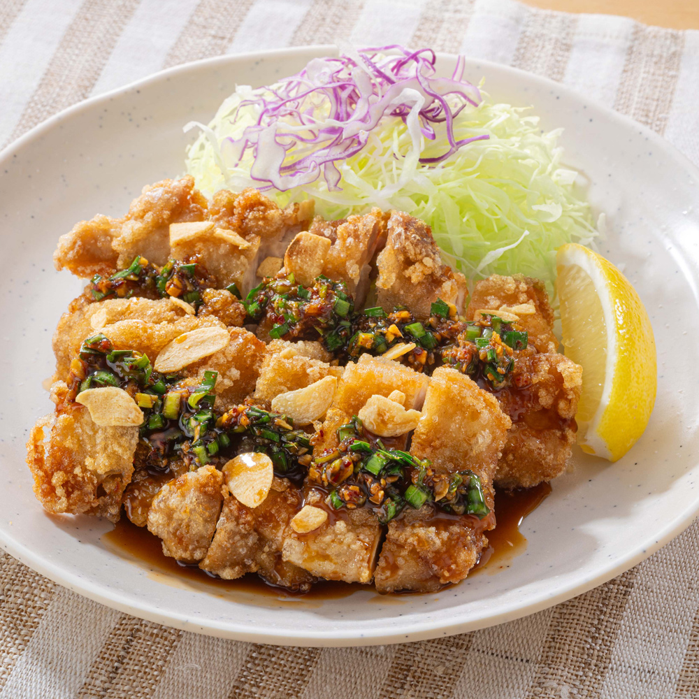 生ニラだれの油淋鶏