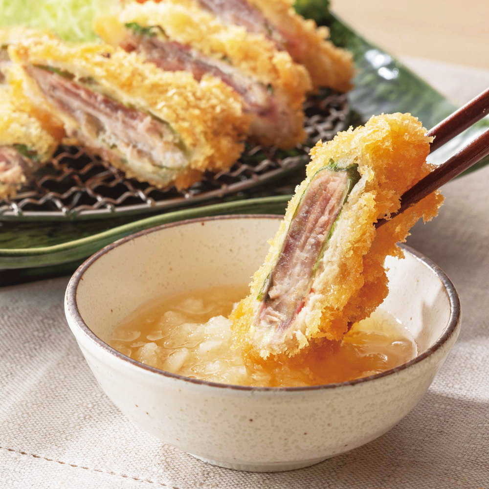 鰹の梅はさみ揚げ