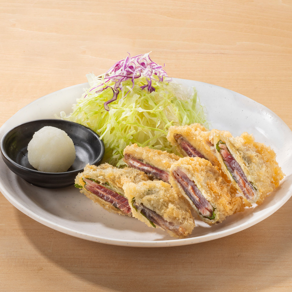 鰹の梅はさみ揚げ