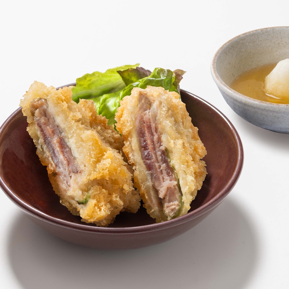 鰹の梅はさみ揚げ