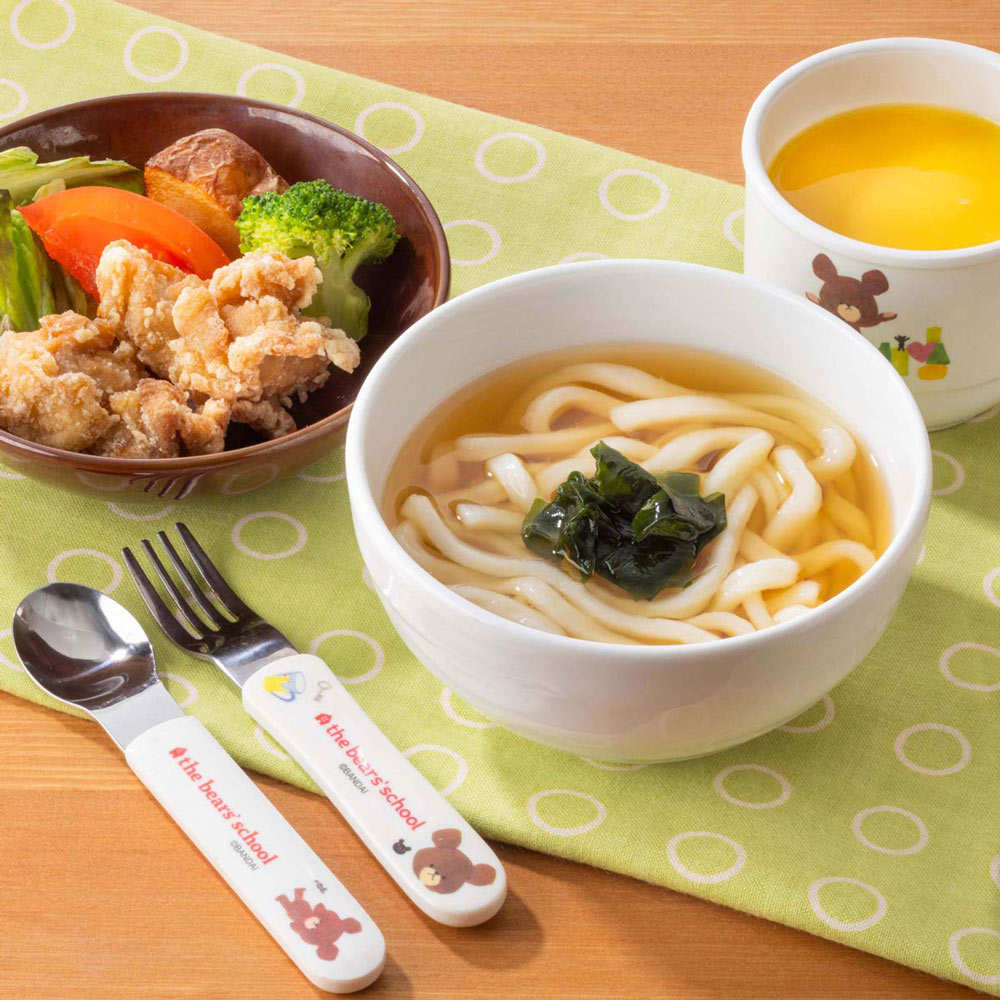 お子様うどんと唐揚げ(鶏の竜田揚げ)