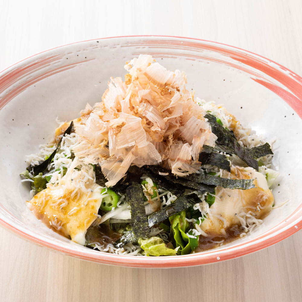 ひんやり豆腐としらすの和風サラダ