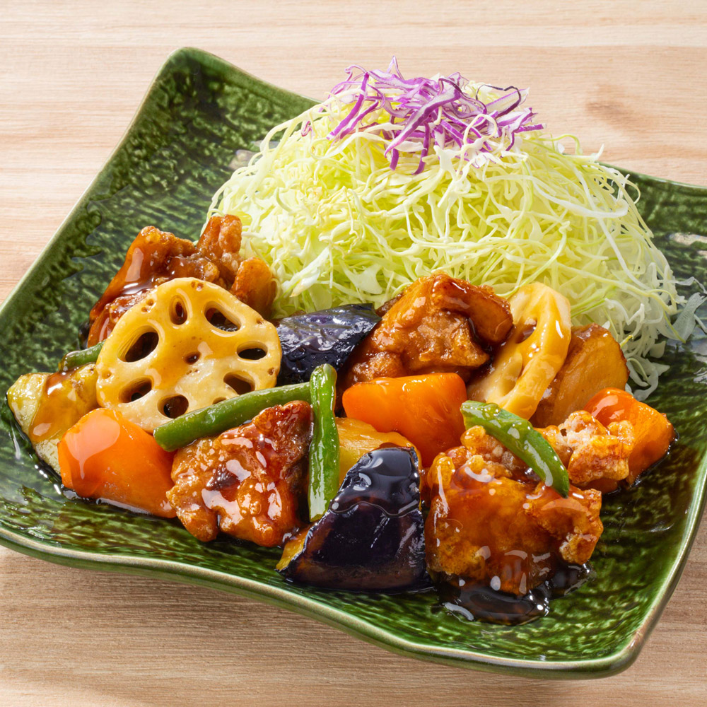 鶏と野菜の黒酢あん