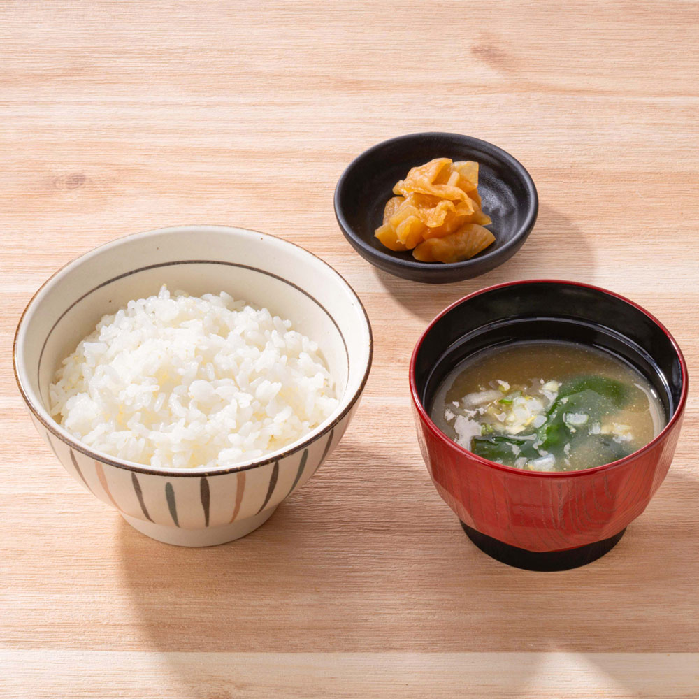 Bセット(ご飯・味噌汁・漬物)
