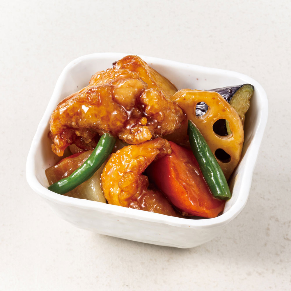 鶏と野菜の黒酢あん